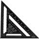 thumbnail image 1 of Transportador de regla de ángulo cuadrado triangular, herramienta de medición de aleación de aluminio de alta precisión, 12 pulgadas, negro, 1 of 5