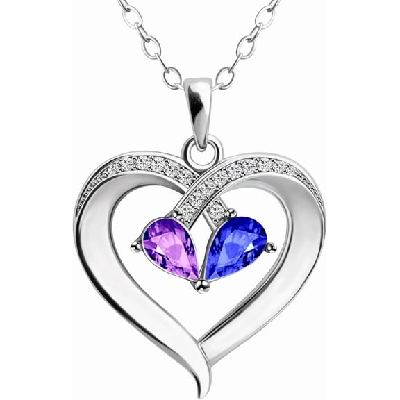 Silver Heart Necklace Heart Pendant Necklace Open Heart Necklace Heart Necklaces for Women[d917]