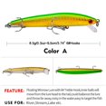 thumbnail image 2 of 10 Uds. Cebo falso Crankbait con anzuelos 8,5g/9,5 cm para aparejos de pesca de Lucio, 2 of 9