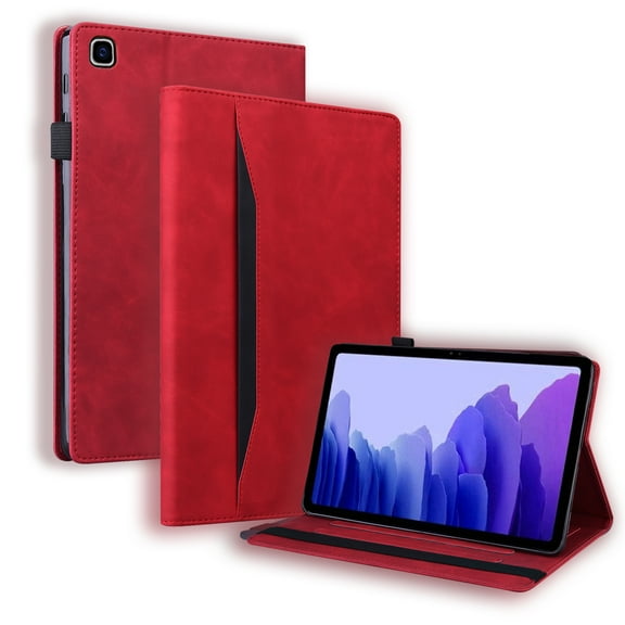 Galaxy Tab A7 10.4 Case, TOPSHE Slim Multi-Angle Folio Stand Premium PU Leather Case with Front Pocket /Smart Wake Sleep Cover for Samsung Galaxy Tab A7 10.4" 2020 SM-T500/T505/T507, Red