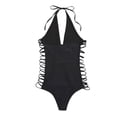 thumbnail image 4 of Sm Thinsony Bikinis pour Femmes Été Deux Pièces Maillot de Bain Femmes Aguichant Uni avec Coussin de Poitrine Sans Armature Maillot de Bain une Pièce à Lacets Découpé, 4 of 8