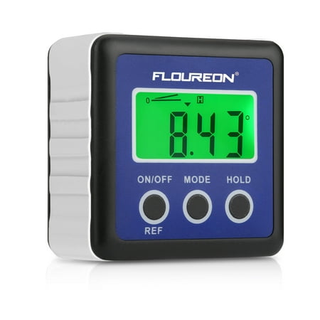 - Floureon Digital Bevel Box Gauge LCD Green Backlight Display Angle Finder Protractor, Waterproof