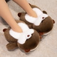 thumbnail image 5 of Jiibva Cartoon Otter Animal Slippers, Winter Warm Plush Slippers, Non-Slip Soft Closed Back Indoor Slides House Shoes for Women, Man, 5 of 7