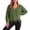 01 Army Green, variant on Fewfanhot Sweaters for Women Oversized Long Sleeve V Neck Ripped Cozy Warm Knitted Winter Pullover Sweaters