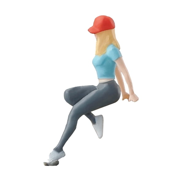 Escena en miniatura Personas 1/64 Figuras de niñas Juguetes de personas pequeñas Figuras de niñas simuladas de resina para diseño de tren modelo Diora