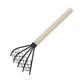 thumbnail image 1 of Wooden Handle Beach Clam Rake Multipurpose Seafood Digging Tool With Mesh Net For Outdoor Use, 1 of 4
