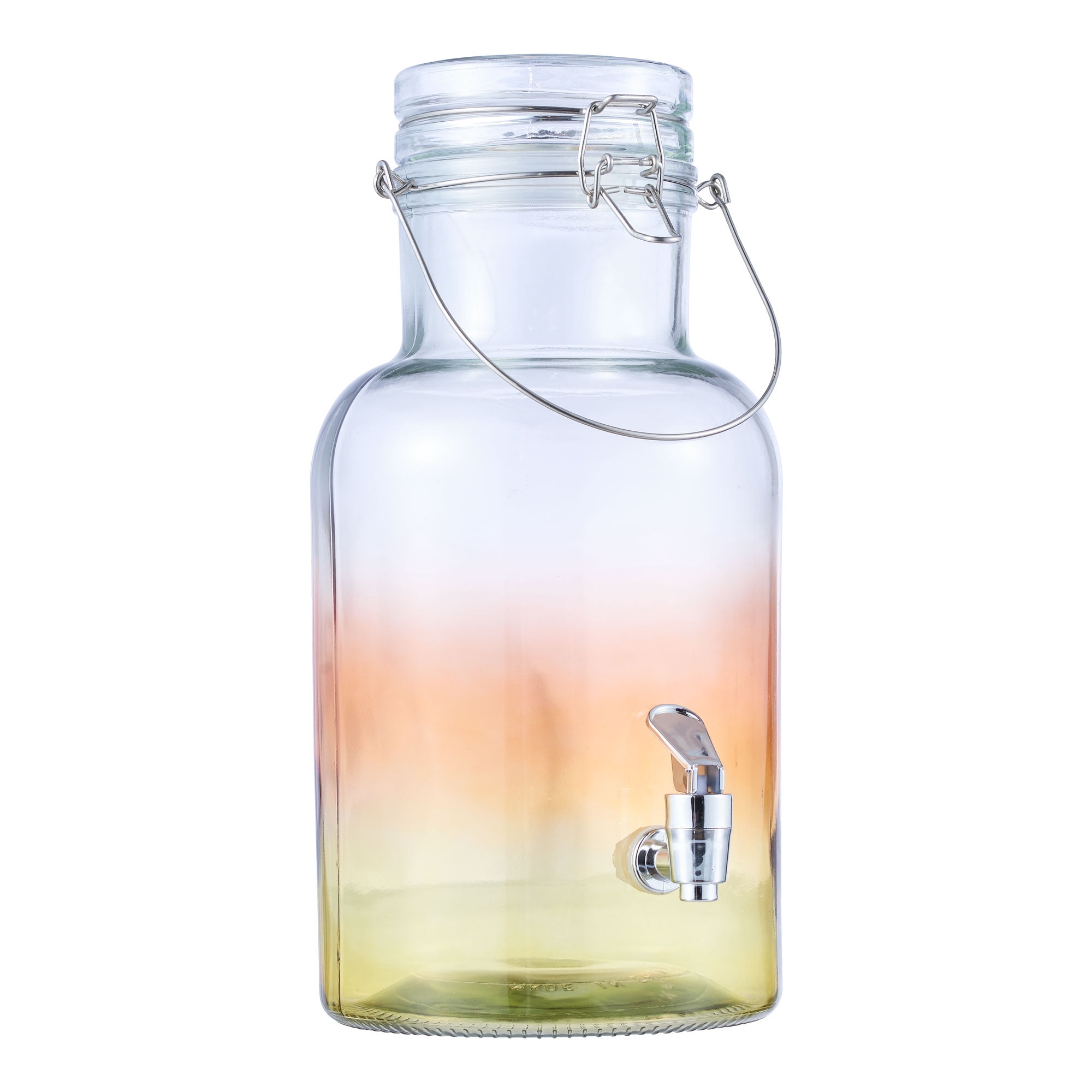 Mainstays Glass Dispenser OMBRE YELLOW 1.2GAL