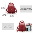 thumbnail image 6 of ALTOSY Fashion Leather Backpack Purse for Women Shoulder Bag with Flap S85 Wine Red, 6 of 7