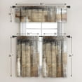 thumbnail image 4 of Brown Blackout Kitchen Curtains Tiers and Valances Set 3 Piece for Windows Beige Kitchen Window Curtains Set,Modern Abstract Art Valances for Living Room(36" Tiers Set), 4 of 6
