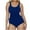 Blue, variant on WREESH Women's Scoop Neck Two Piece Swimsuit with Adjustable Drawstring Cute Spaghetti Strap Bathing Suit Green
