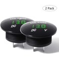 thumbnail image 1 of Mini LED Round Digital Voltmeter Battery Tester 12 Volt / 24Volt Voltage Meter Waterproof for Car Motorcycle Boat 2 Pieces Green, 1 of 7