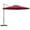 Wine Red, variant on Outsunny 10FT Cantilever Patio Umbrella Offset Umbrella w/ Crank&Tilt Khaki