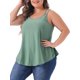 thumbnail image 4 of Camisetas sin mangas de talla grande Agnes Orinda para mujeres, con bordado de ojales, tirantes de espagueti y ajuste holgado, 2X, verde grisáceo, 4 of 6