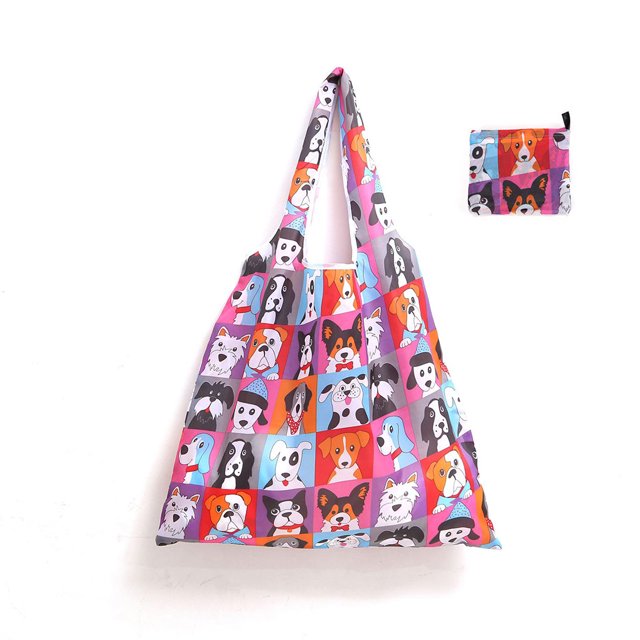 Jumpingount Bolso de compras plegable portátil para hombre y mujer, bolsa de comestibles para acampar, senderismo, libro, almacenamiento de verduras y Bolsas de mensajero y de hombro Tipo 5 Jumpingount AP012800-05