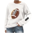 thumbnail image 2 of Football Sweatshirt for Women Realistic Sports Graphic Crewneck Long Sleeve Pullover Relaxed Fit Game Day Clothes Novelty Athletic Top, 2 of 4