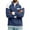 #37-Navy, variant on Men Fall Blouse Mineart Men's Color Block Knit Button Up Shirt Raglan Long Sleeve Shirt 3-Button Stand Collar With Chest Pocket Soft Casual Tops