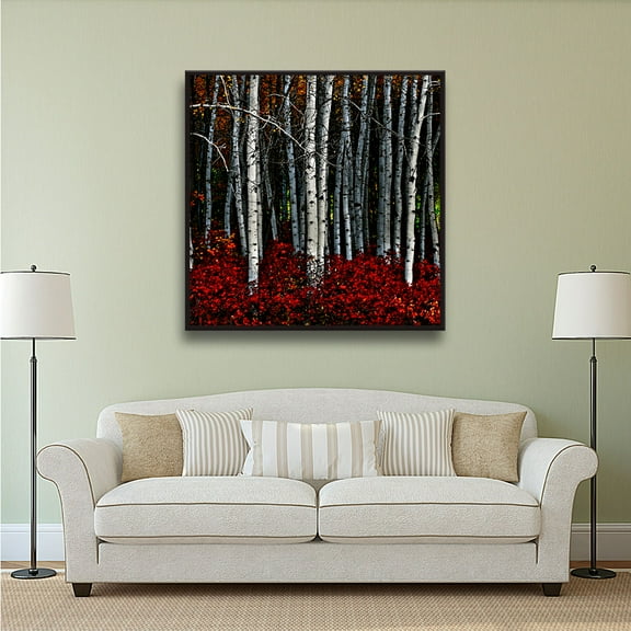 Red Birch Gallery Wrapped Floater-framed Canvas