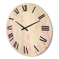 thumbnail image 3 of Designart 'Palm Branches and Blush Pinkeucalyptus' Shabby Chic Wood Wall Clock, 3 of 5
