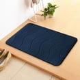 thumbnail image 4 of Bigersell Bathroom Rugs, 23x15 inch Memory Foam Bath Mats, Machine Washable, Thick Soft Absorbent Bath Rug for Bathroom Shower Floor Carpet Rugs Non-Slip Bathmat Blue, 4 of 5
