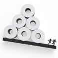 thumbnail image 2 of Soporte para papel higiénico, decoración de metal, almacenamiento de papel higiénico para baño, cesta de pañuelos independiente, organizador de papel higiénico para rollos adicionales, 2 of 5
