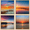 A017-2212-IRS17, variant on PixonSign Framed Wall Art Vibrant Sunset Tropical Ocean Beach Horizons Prints, Set of 4 Sea Landscape Wall Decors, Nature Wall Décor, Adhesive Canvas Poster, Modern Home Artwork - 11"x14" Natural