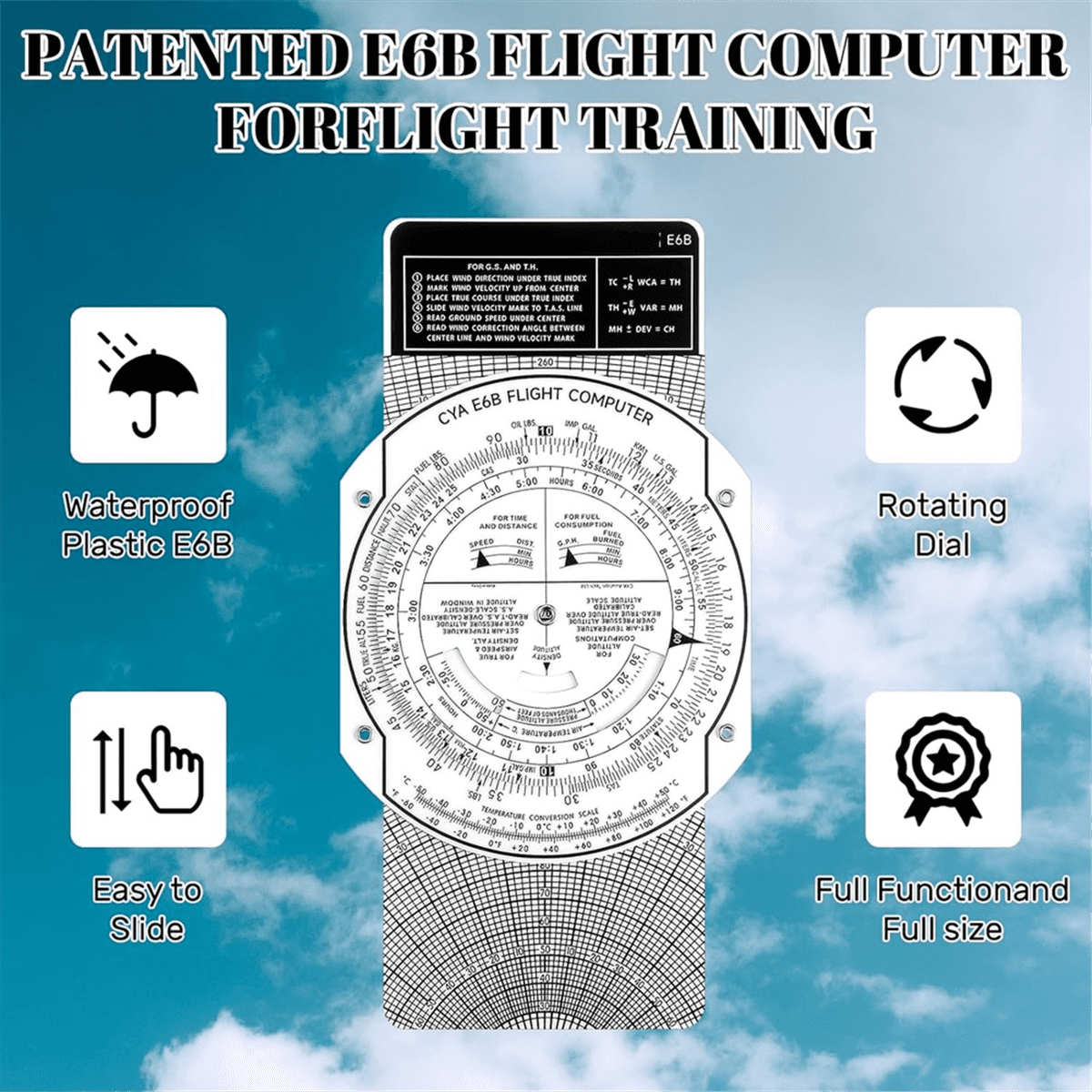 E6b Flight Calculator Flight Computer Calculator Essential Flying Training Student Tools for Flight Flying Training