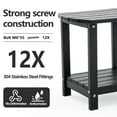 thumbnail image 5 of ENYLAY Adirondack Small Outdoor Side Table , Weatherproof HDPE Patio End Table with 2-Tier Storage for Firepit, Balcony, Garden, Poolside or Bathroom (Black, Set of 2), 5 of 7