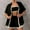 Black, variant on Womens Summer 2 Piece Matching Set Vacation Outfits Cruise Beach Summer Short Sleeve Oversized Shirts And Shorts Sets