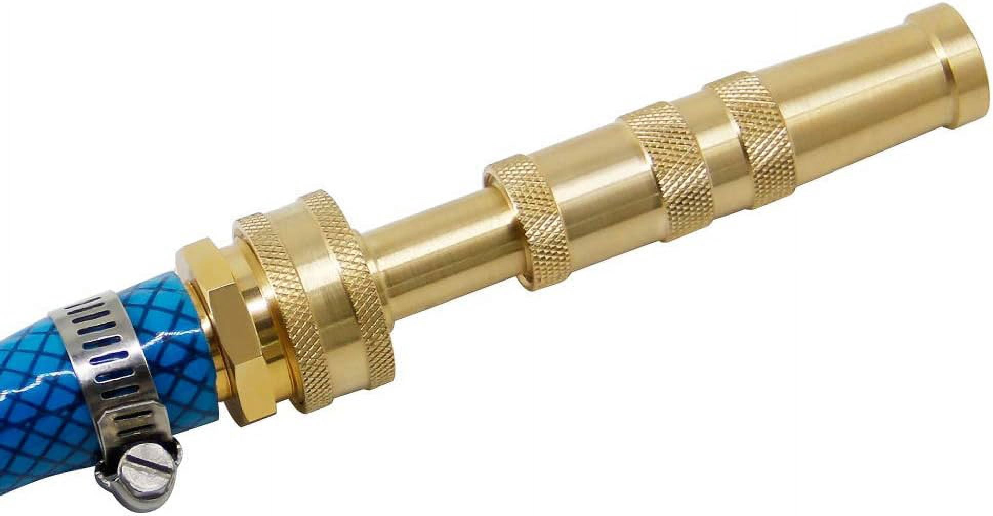 Heavy-Duty Brass Adjustable Twist Hose Nozzle, 2 Pack, TWIS3432