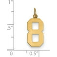thumbnail image 2 of 14k Medium Polished Number 8 Charm, 2 of 3