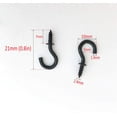 Black Ceiling Hooks 1/2'', Pack of 60, Screwin Light Hooks for DIY