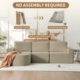 thumbnail image 6 of FANCROU 104" Cloud Sectional Couch With L-shape Chaise, No Assembly Required, Modern Modular Sofa With Deep Seat, Upholstered Couches For Living Room Bedroom, Brown, 6 of 7