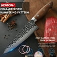 thumbnail image 2 of KONOLL Chef Knife Forged Handmade 8 inch Professional Kitchen Knife, HC Stainless Steel with Full Tang Wood Handle, 2 of 5