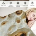 thumbnail image 3 of Chilfamy  Food Tortilla Blanket Cozy Soft Lightweight Flannel Throw Blanket for Bed Sofa Travel All Season  White, 3 of 6