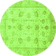 thumbnail image 1 of Ahgly Company Indoor Round Oriental Green Traditional Area Rugs, 4' Round, 1 of 4