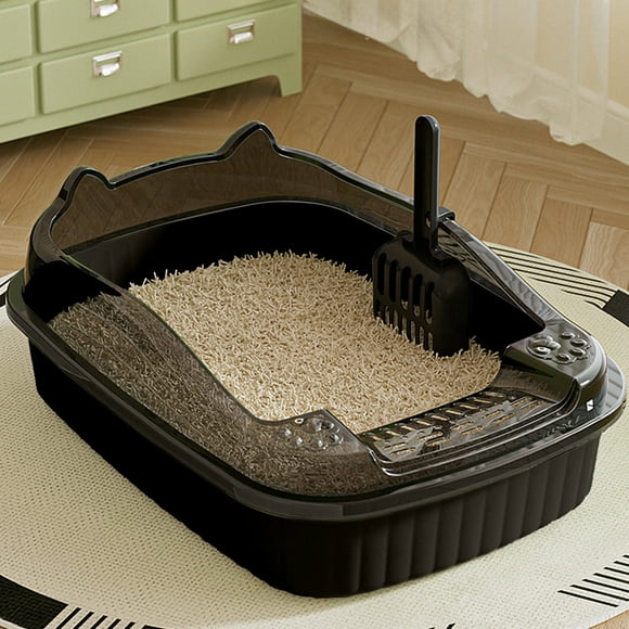 Pisexur Suministros para mascotas Large Cats Litter Box Banding Out Proof Spurage Proof Cats Litter Box Pet Supplies Cats Litter Box perros, gatos y animales.perros, gatos y animales