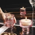 thumbnail image 4 of Taper Glass Candle Holders Set of 3 Tealight Candlestick Holders for Table Centerpieces Wedding Party Home Decorations, 4 of 7