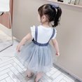 thumbnail image 4 of Mercatoo Baby Girl Summer Clothes Baby Girl Clothes Outfits Cotton Solid Color Tops Casual 2PC Set, 4 of 9