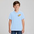 thumbnail image 2 of Ruyang Athletic T Shirts for Boys Girls Cute Soccer Print Solid Baggy Polo Shirts Summer Kids Breathable Sports Short Sleeve ﻿, 2 of 5