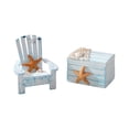 thumbnail image 3 of deevoka 2 Pieces Beach Nautical Theme Mini Chair and Chest for Home Child Room Vanity Sea Star, 3 of 9