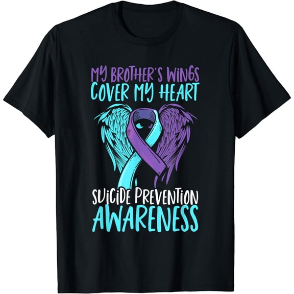 Suicide Prevention Wings & Ribbon Suicide Awareness T-Shirt