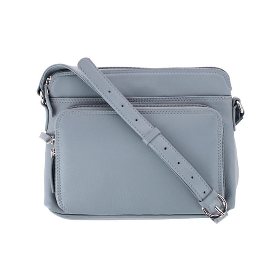 CTM Leather Shoulder Bag Purse with Side Organizer (Women)