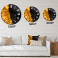 thumbnail image 4 of Designart 'Marriage Of Yellow And Black' Modern Wall Clock, 4 of 5