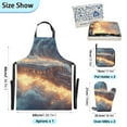 thumbnail image 3 of Majestic Train in Clouds 5 Pcs Kitchen Set Heat Resistant Oven Mitts and Non-Slip Pot Holders with Adjustable Cooking Apron, 3 of 6