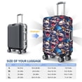 thumbnail image 6 of Lsque rock Skull blue record Printed Luggage Cover, Travel Luggage Protector,Scratch and Dirt Resistant, Fits 18-32 Inch Luggage - X-Large, 6 of 9