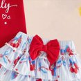 thumbnail image 4 of Paguaki Baby Girl 4th of July Outfits First Independence Day Fly Sleeve Romper Shorts Headband 3-Piece Set, 4 of 7