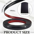 thumbnail image 2 of 16.4Ft x 0.7in Flexible Molding Trim Peel and Stick Black Self Adhesive Waterproof Wall Mirror Corner Round Edge Tile Trim Ceiling Countertop, 2 of 9