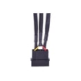 thumbnail image 2 of Phobya Adaptor Cable, 4-Pin Molex to 3-Pin 5V/7V/12V (3x Sockets), 10cm, Sleeved, Black, 2 of 3