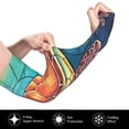 thumbnail image 3 of Bingfone Farmers Gardening Sleeves Sun Protection Arm Cooling Sleeves for Women Men with Thumb Hole - Sea Turtle in Coral, 3 of 8