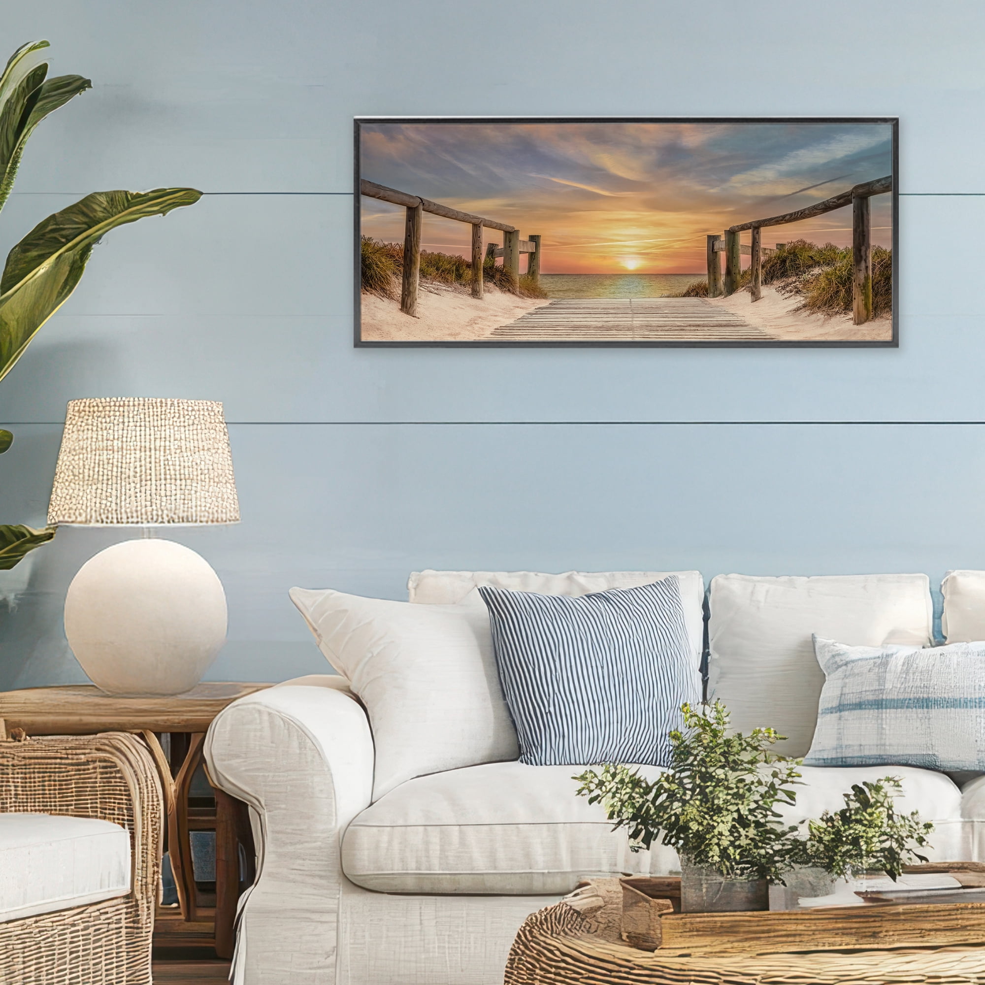 Stupell Industries Pathway To Sunset Black Framed Giclee Art, design by Mike Caliascibetta